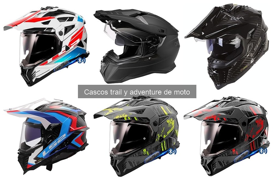Accesorios compatibles con cascos trail y adventure de moto