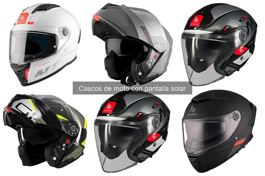 Alternativas a cascos de moto con pantalla solar