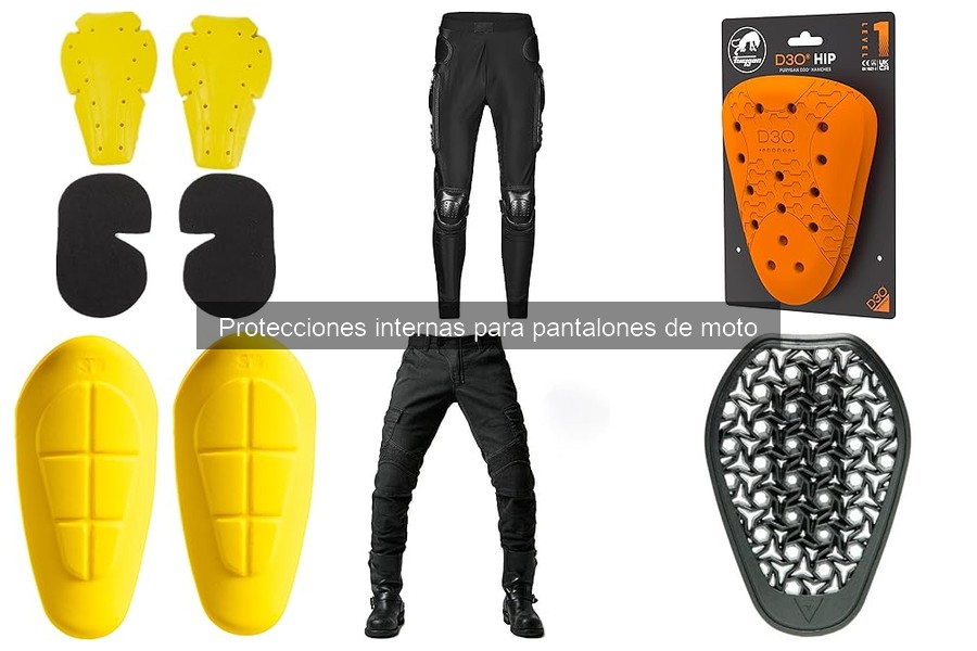 Alternativas a protecciones internas para pantalones de moto