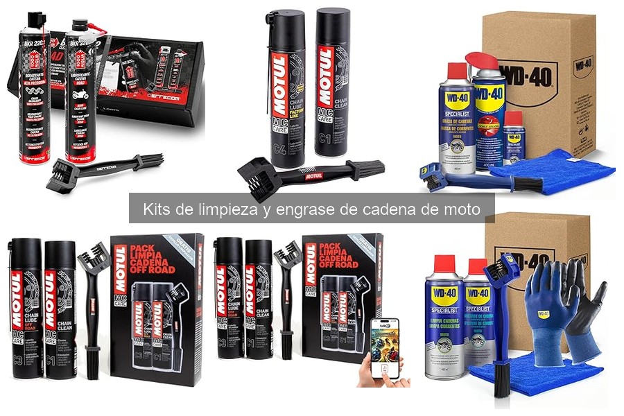 Beneficios de usar un kit de limpieza y engrase de cadena de moto