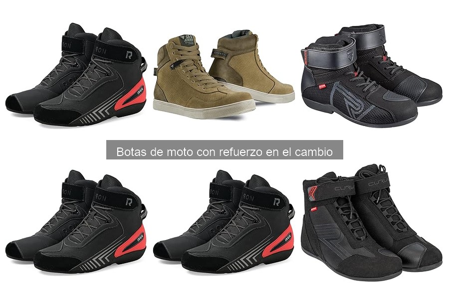 Botas de moto con refuerzo en el cambio para principiantes
