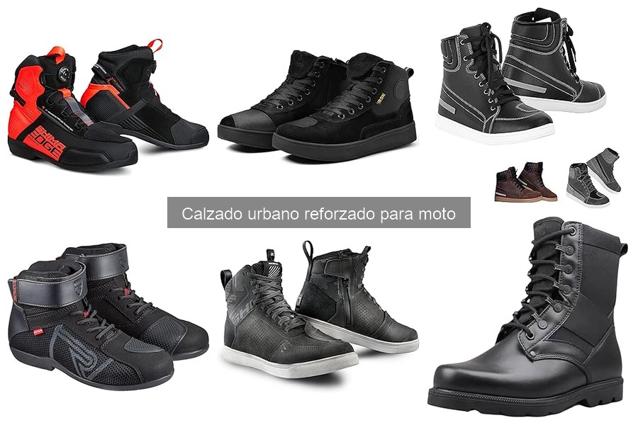 Calzado urbano reforzado para moto: mejores según el clima