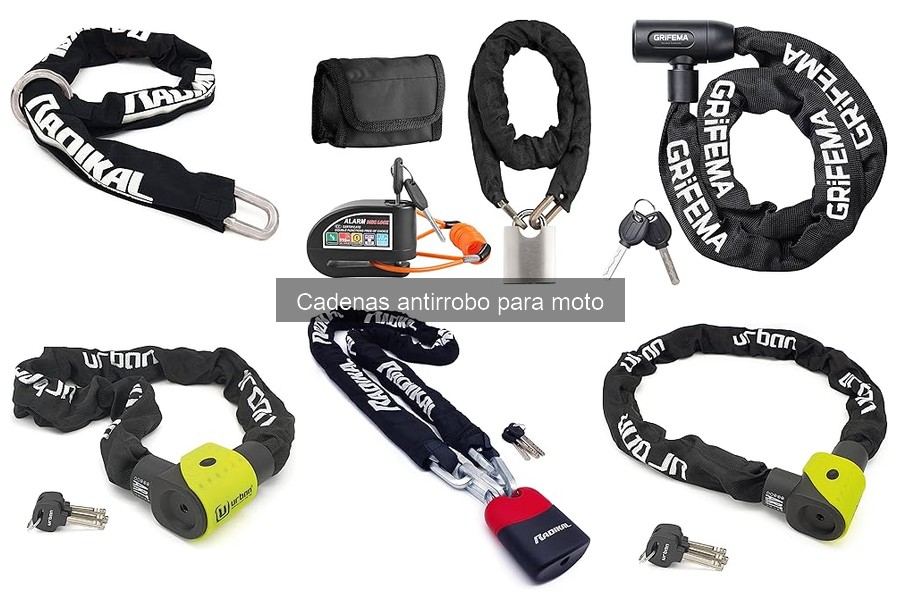 Comparativa de cadenas antirrobo para moto: las mejores marcas