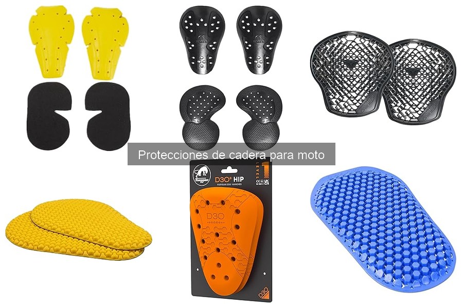 Comparativa de materiales en protecciones de cadera para moto