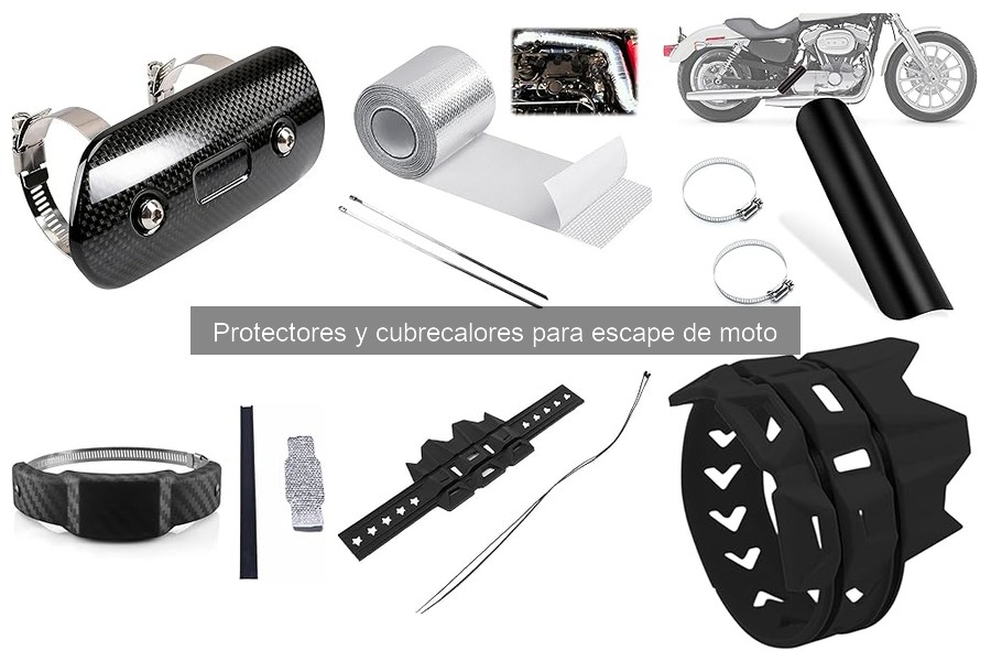 Comparativa de materiales en protectores de escape de moto