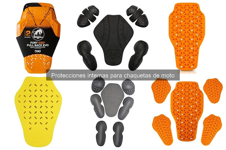 Comparativa de protecciones internas para chaquetas de moto