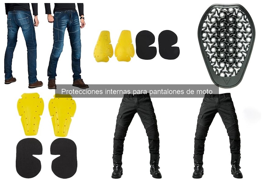 Comparativa de protecciones internas para pantalones de moto