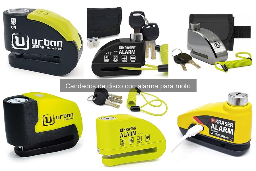 Comparativa de sistemas de alarma en candados de disco para moto