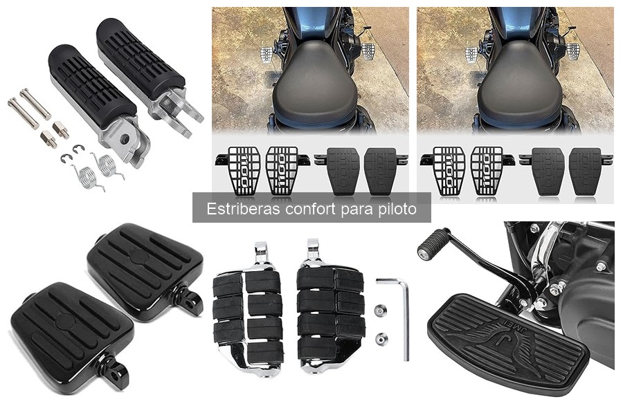 ** Comparativa: Estriberas Confort vs. Estándar para Motociclistas
