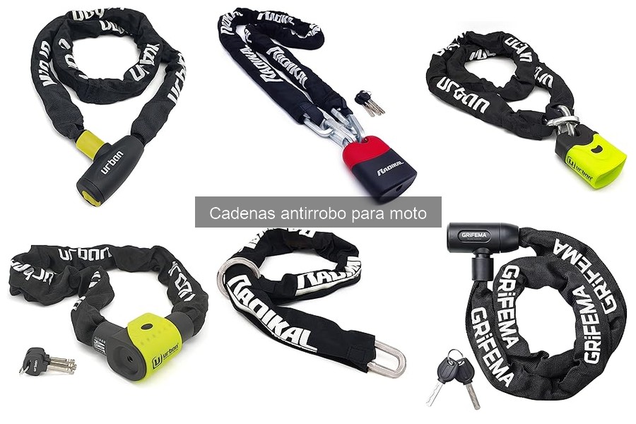 ¿Cuánto cuesta una buena cadena antirrobo para moto?