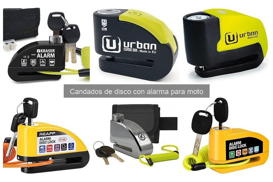 Los mejores candados de disco con alarma para viajes largos