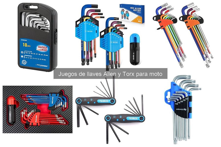 Mantenimiento de Juegos de Llaves Allen y Torx para Moto