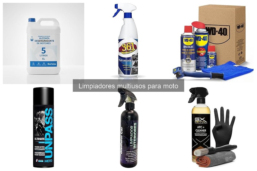 Mantenimiento de la moto con limpiadores multiusos