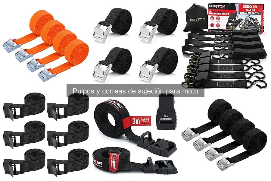 Mantenimiento de pulpos y correas de sujeción para moto