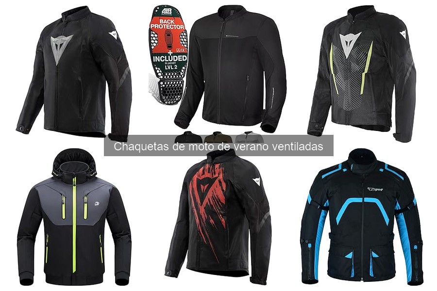 Mejores chaquetas de moto de verano ventiladas para climas cálidos