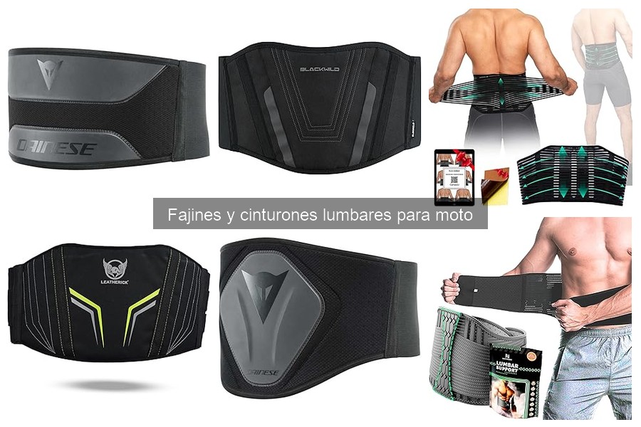 Mejores fajines y cinturones lumbares para motoristas