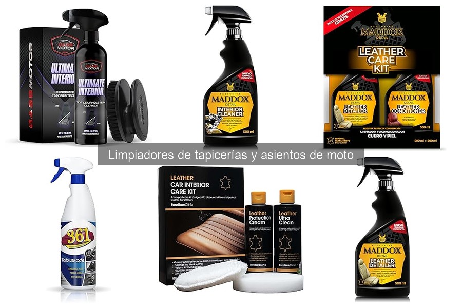 Mejores limpiadores de tapicerías para asientos de moto