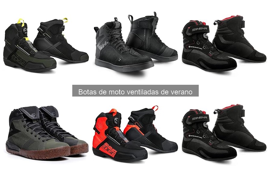 Mejores materiales para botas de moto ventiladas en verano