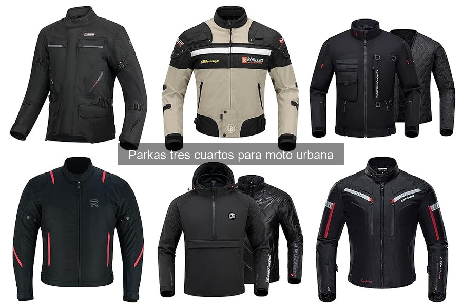 Mejores materiales para parkas tres cuartos de moto urbana