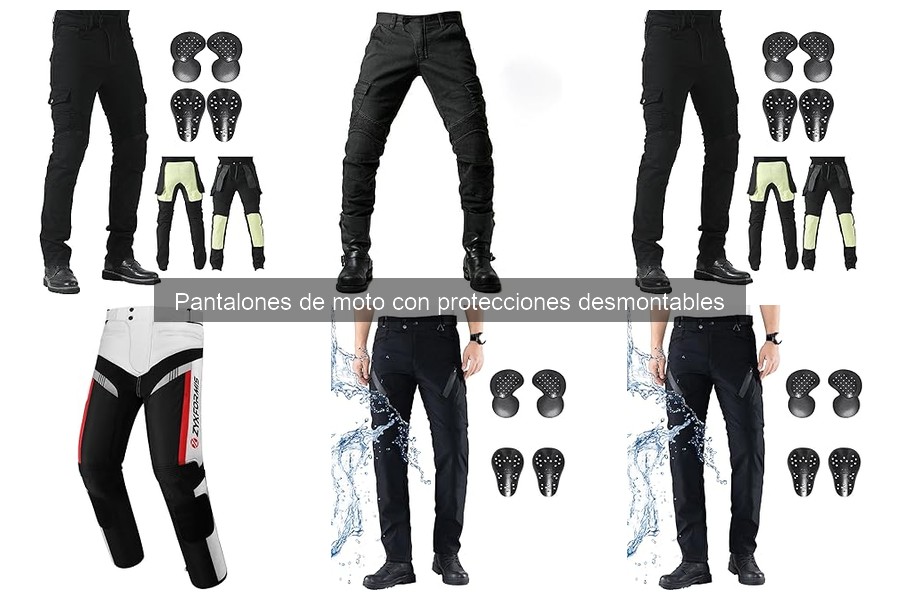Mejores pantalones de moto con protecciones desmontables para clima cálido