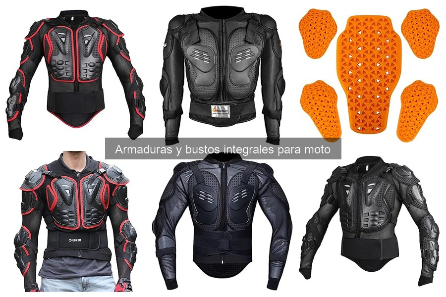 Precios de Armaduras y Bustos Integrales para Motoristas