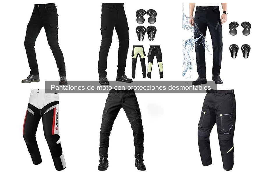 Precios de pantalones de moto con protecciones desmontables