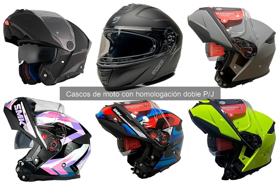 Qué es un casco de moto con homologación doble P/J