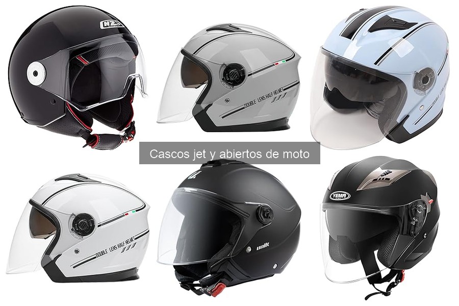 ¿Qué son los cascos jet y abiertos de moto? Características