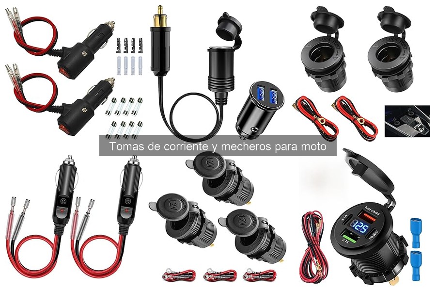 ¿Qué voltaje y amperaje necesito para tomas de corriente en moto?