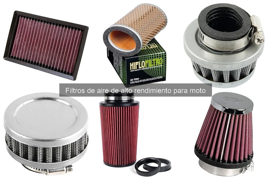 2 Filtros De Aire Ovalados Alto Flujo – 55mm ID, Rojos, De Tela No Tejida Y Poliuretano