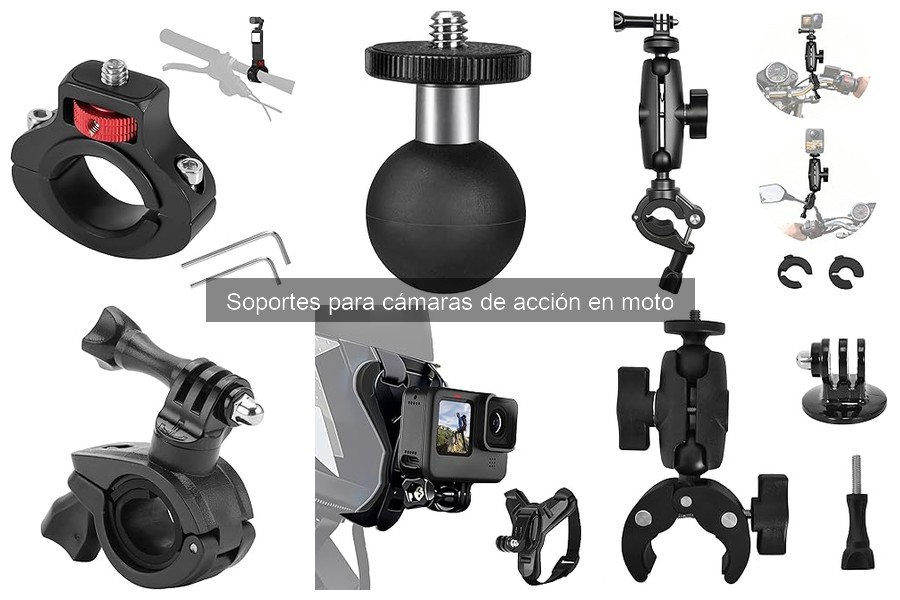 Soportes para cámaras de acción en moto: ¿Qué son y tipos?