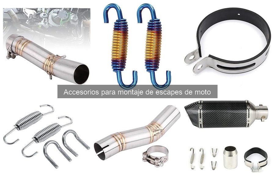 Tipos de accesorios para montaje de escapes de moto