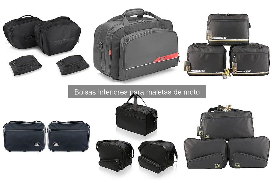 Tipos de bolsas interiores para maletas de moto: guías y materiales