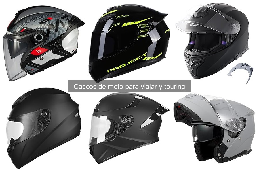 Tipos de cascos de moto más seguros para viajar largos