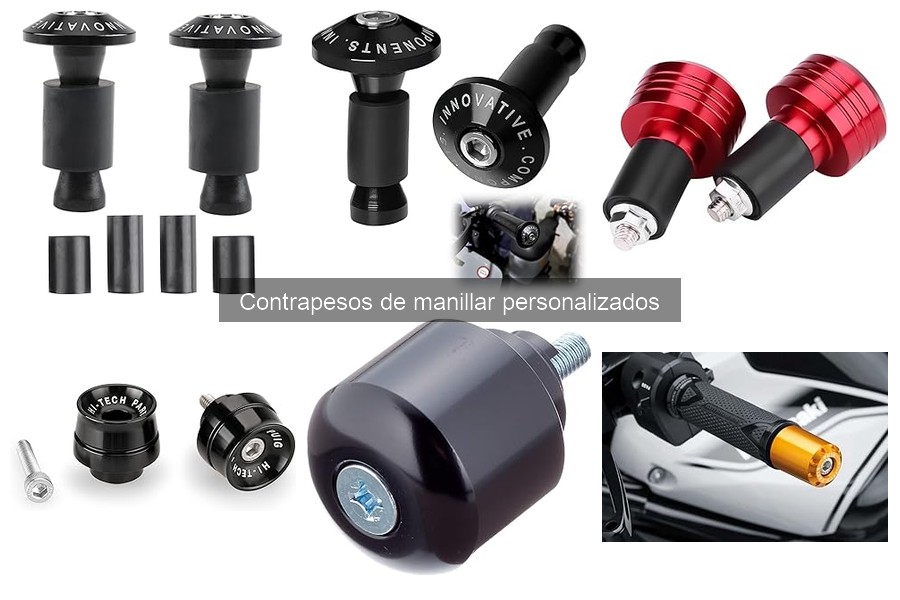 Tipos de contrapesos de manillar personalizados para motocicletas