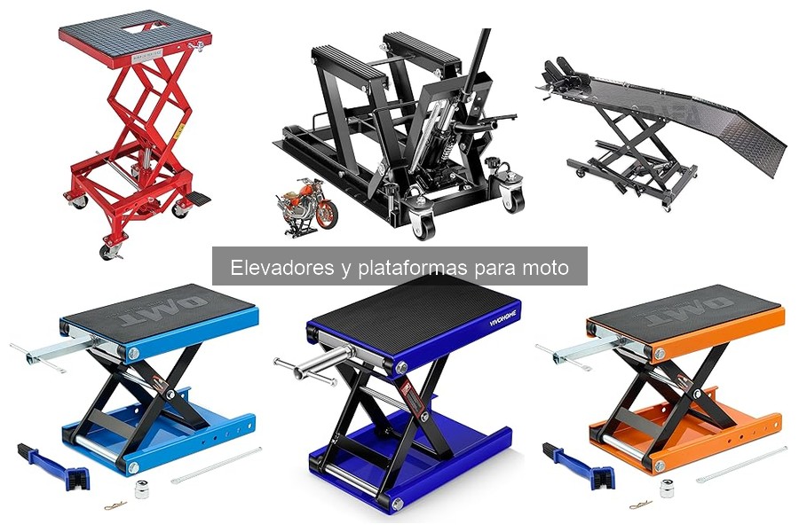 Tipos de elevadores y plataformas para moto: guía completa