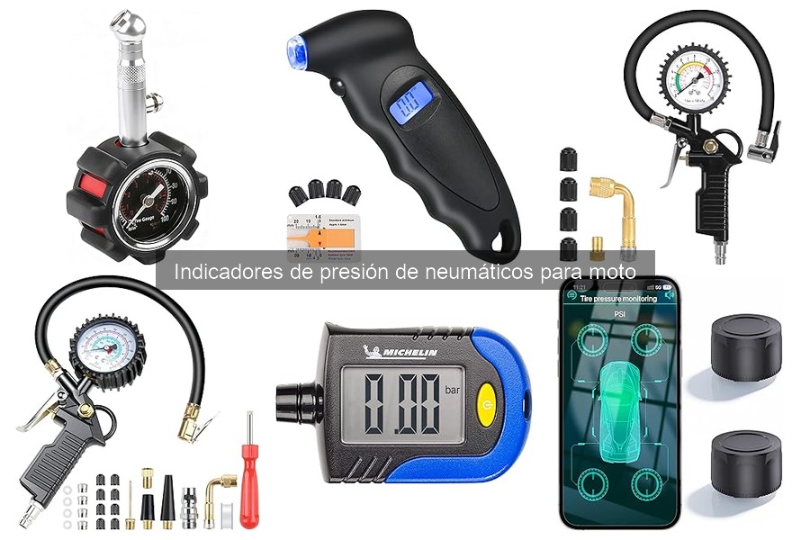 Tipos de indicadores de presión de neumáticos para moto