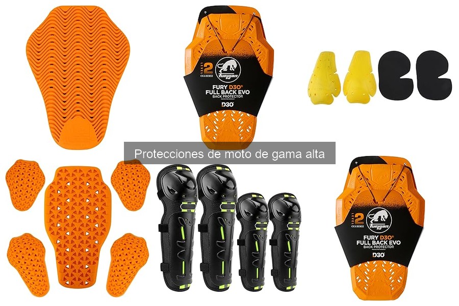 Tipos de protecciones de moto de gama alta para motoristas