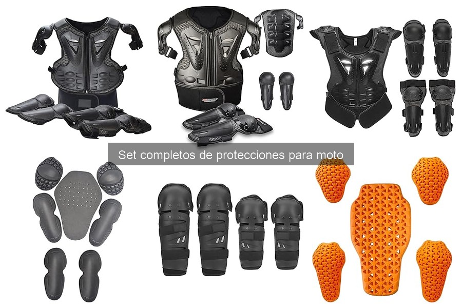 Tipos de protecciones en sets completos para moto
