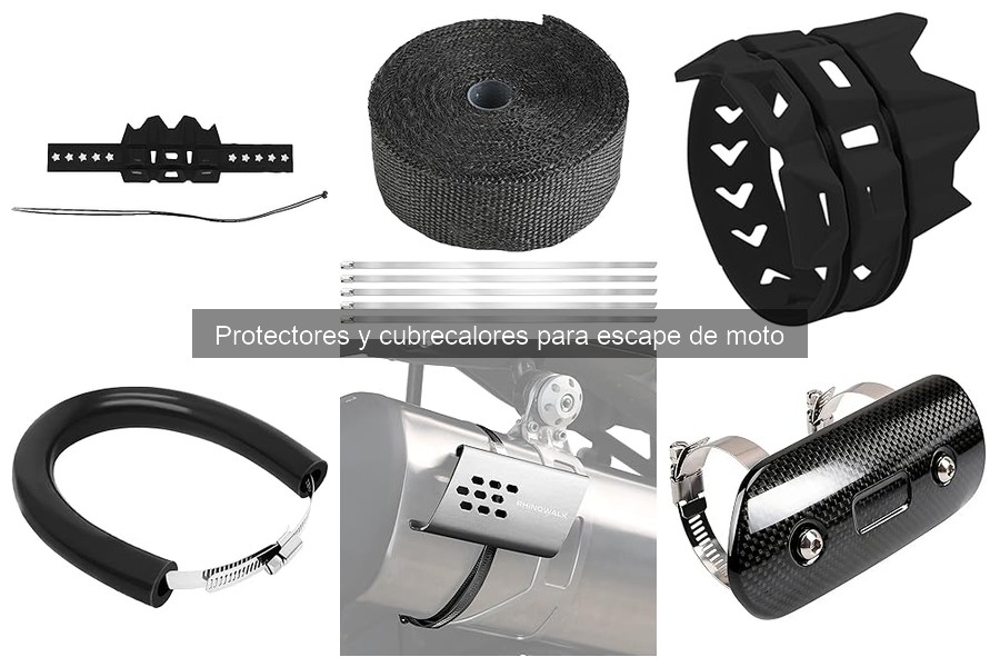 Tipos de protectores y cubrecalores para escape de moto