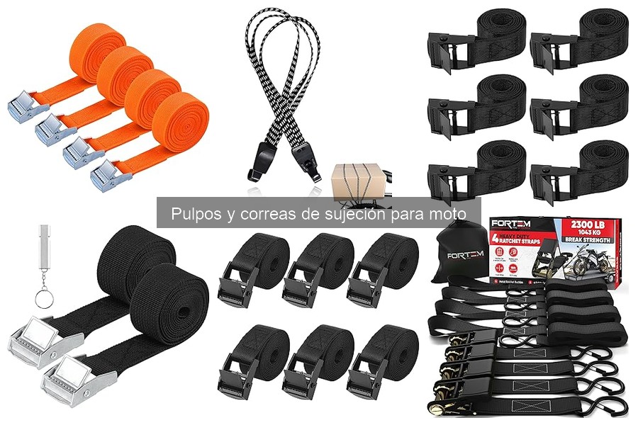 Tipos de pulpos y correas de sujeción para moto