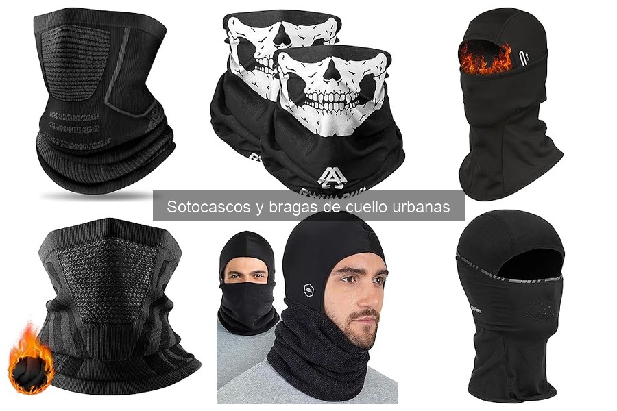 Tipos de sotocascos y bragas de cuello para motoristas